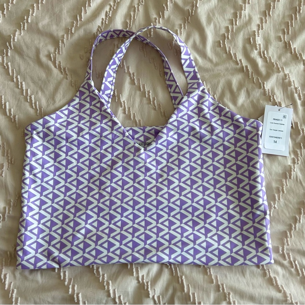 Cotton On Women Curve Plus Size Active Summer Tank Lavender Diamond NWT Sz 18